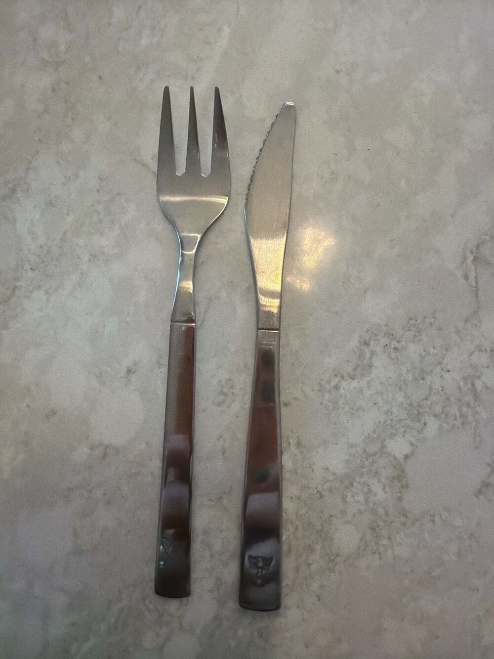 Vintage American Airlines Sola First Class Fork and Knife Flatware‎ Set